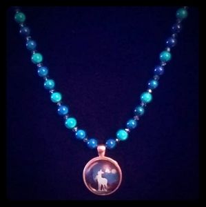 The Last Unicorn Hand Beaded Necklace